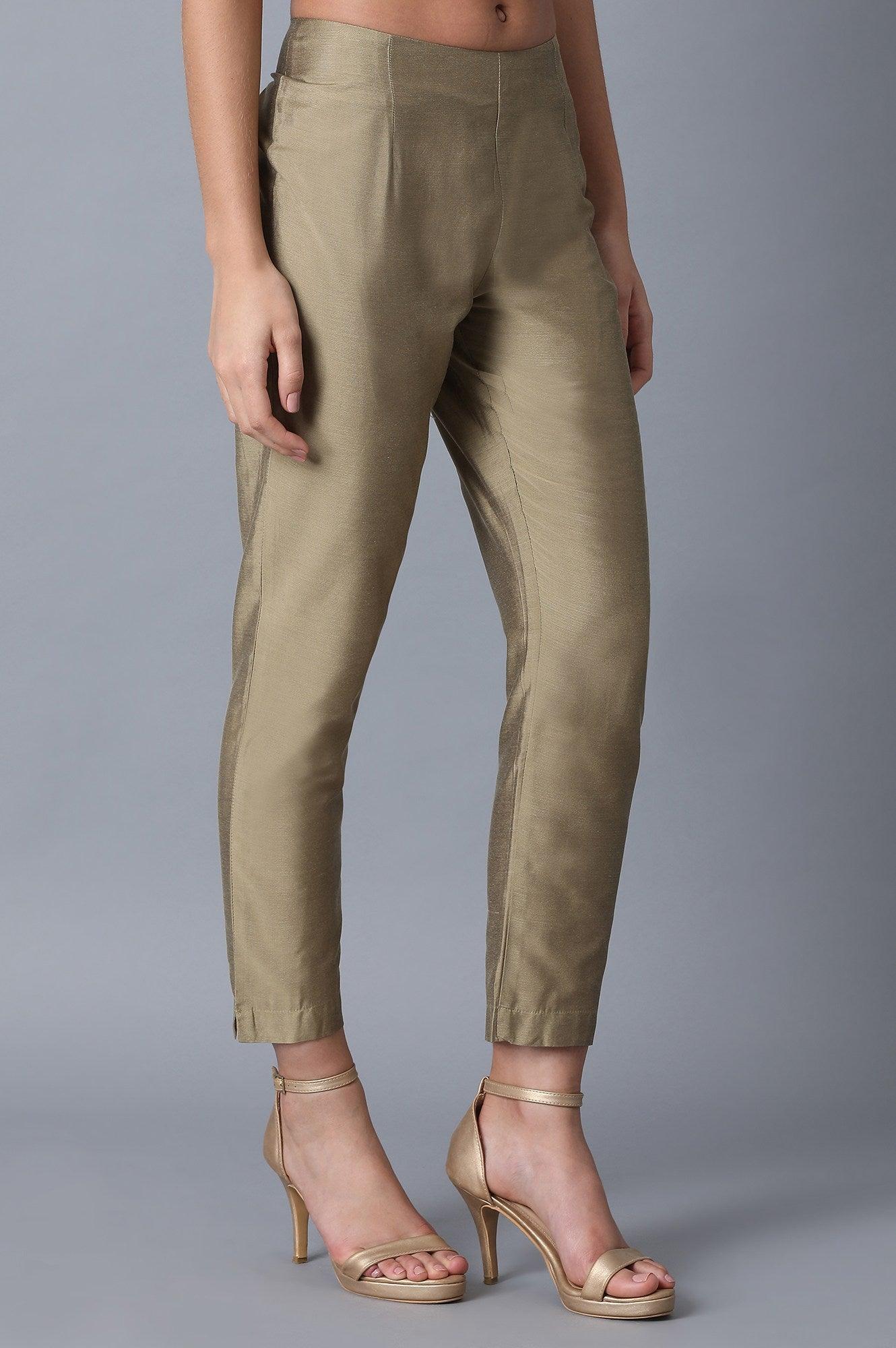 Beige Cropped Trousers - Image 4
