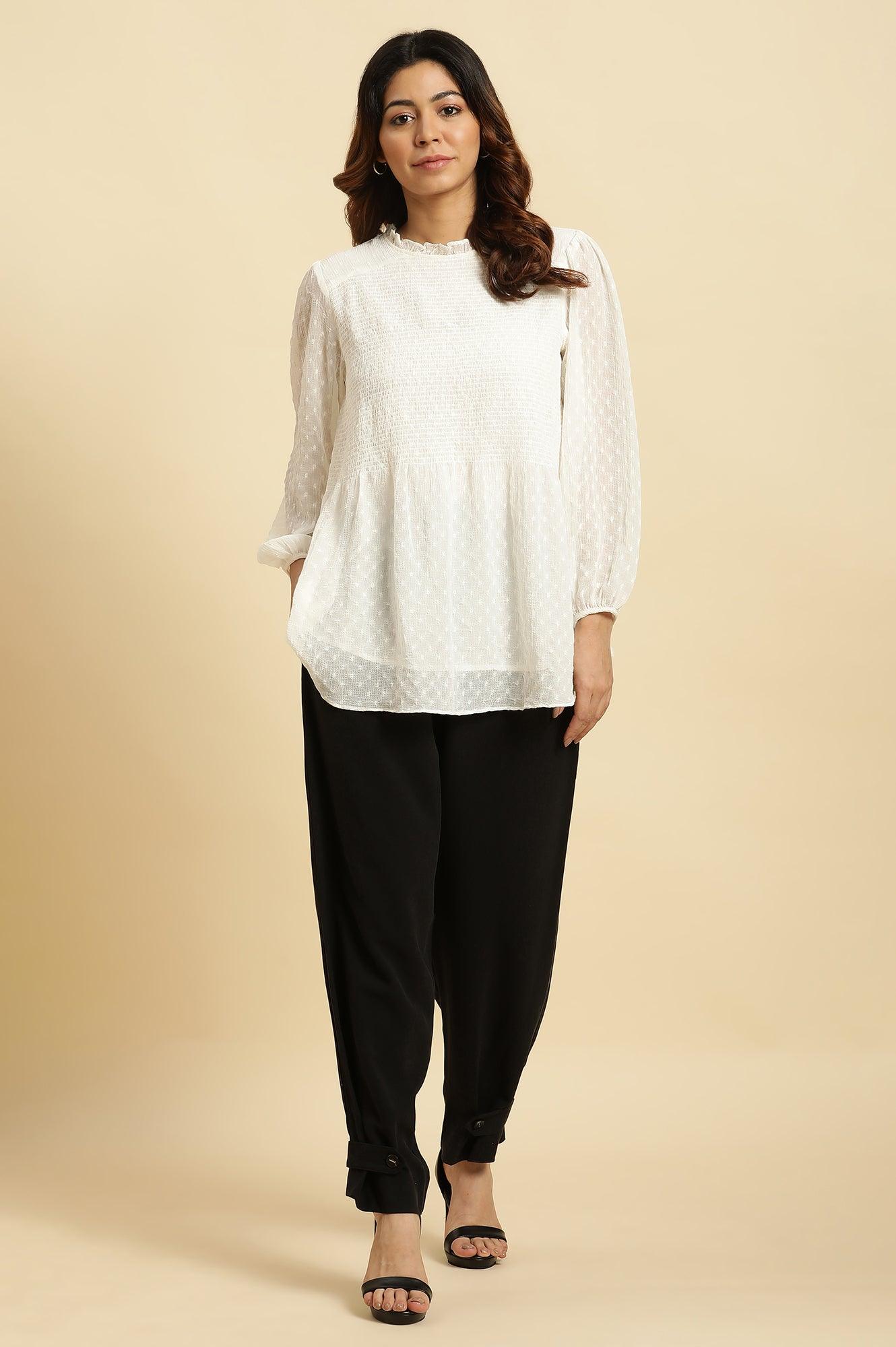 Black Straight Trouser With Button Tab On Hemline - Image 5