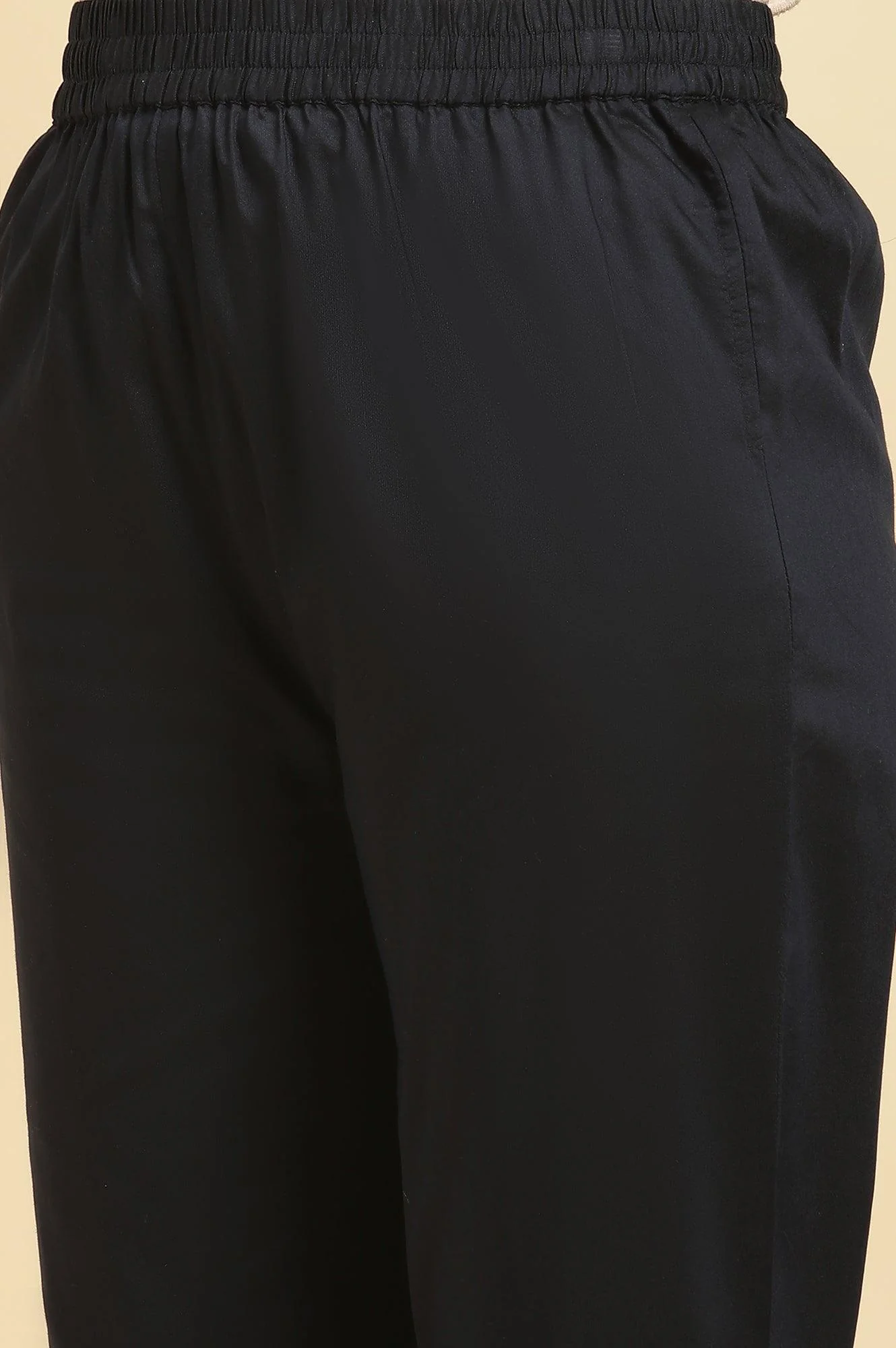 Dark Blue Zari Embroidered Festive Kurta, Pants and Dupatta Set - Image 9