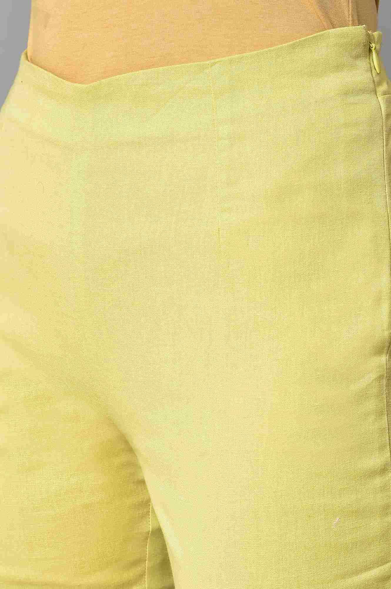 Green Plus Size Slim Pants - Image 7