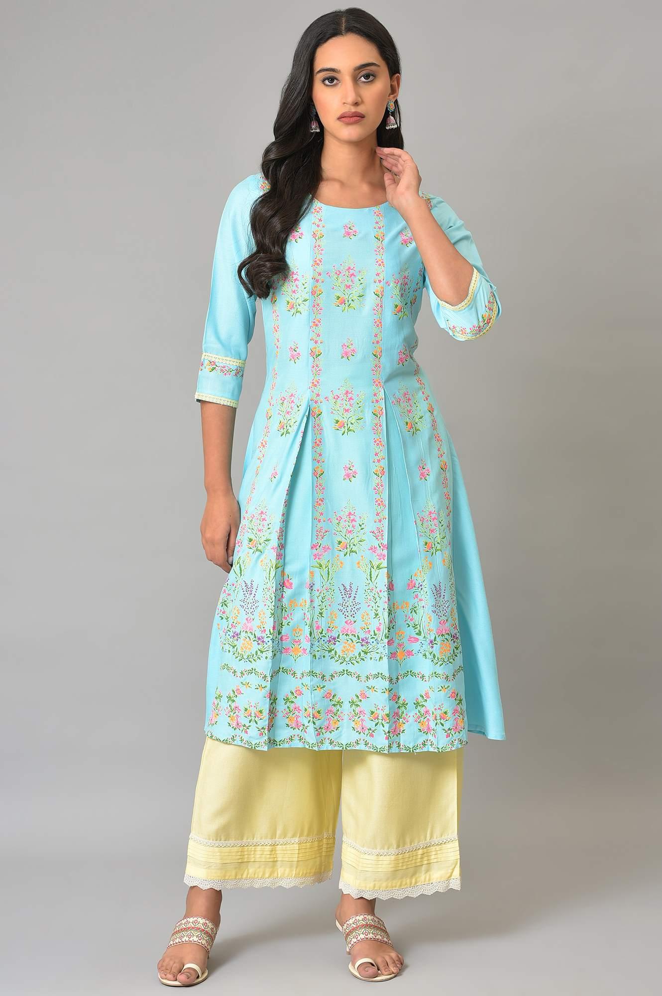 Lemonade Yellow Parallel Pants With Lace Border - Image 5