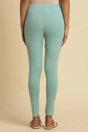 Light Blue Pink Knitted Tights - Image 3