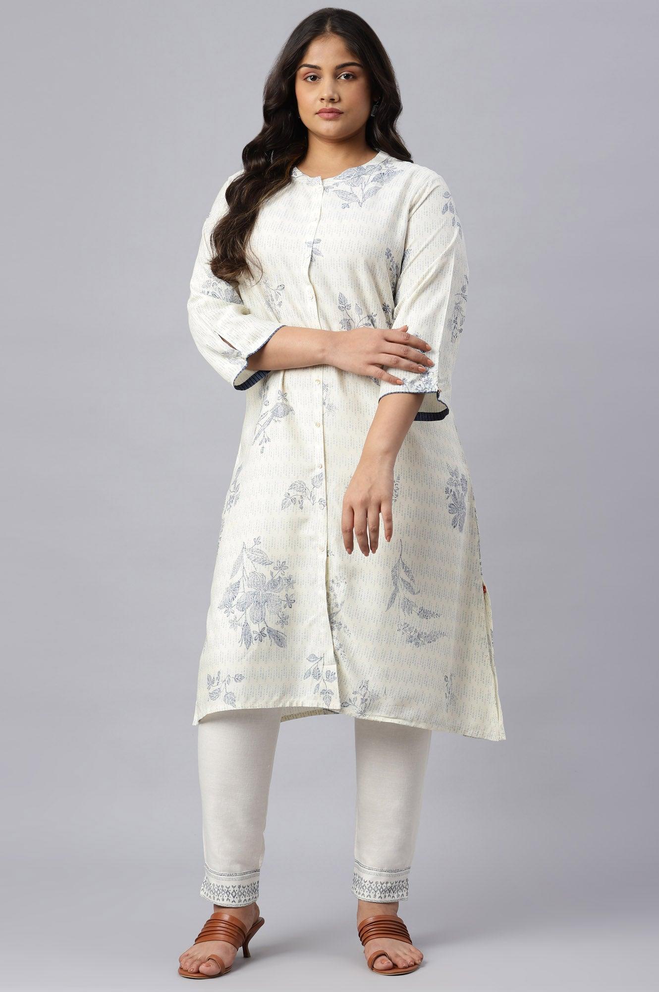 Plus Size Lily White Cotton Blend Slim Pants - Image 5