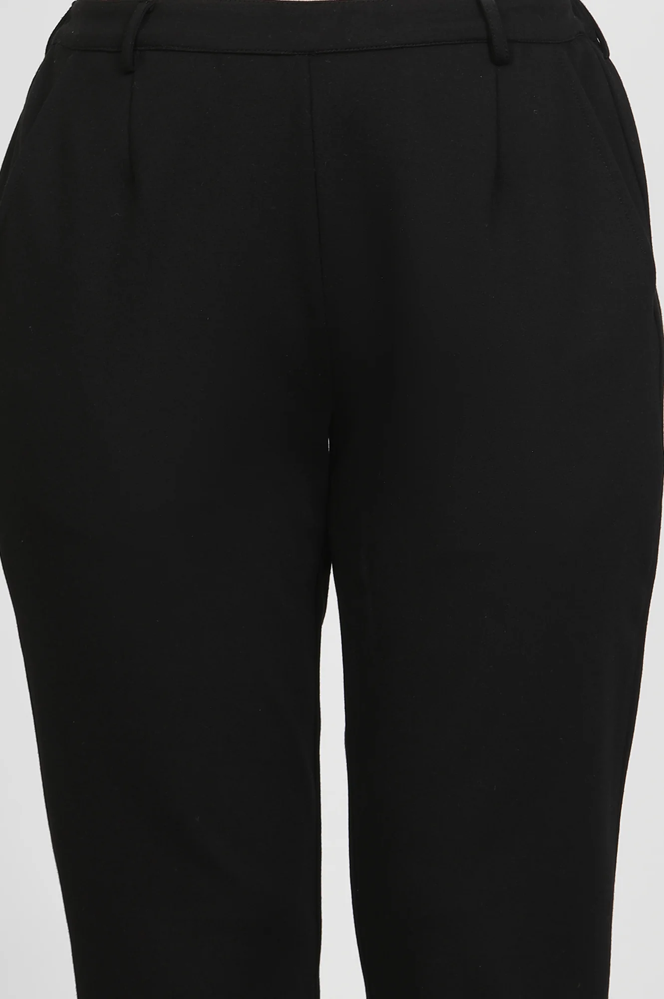 Black Slim-Fit Work Wear Trousers - Image 6