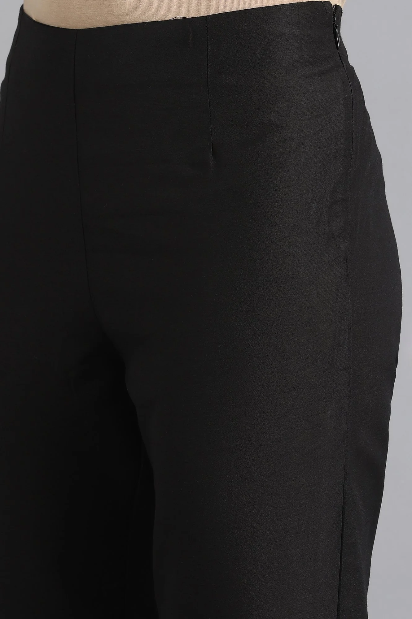 Black Solid Trousers - Image 6