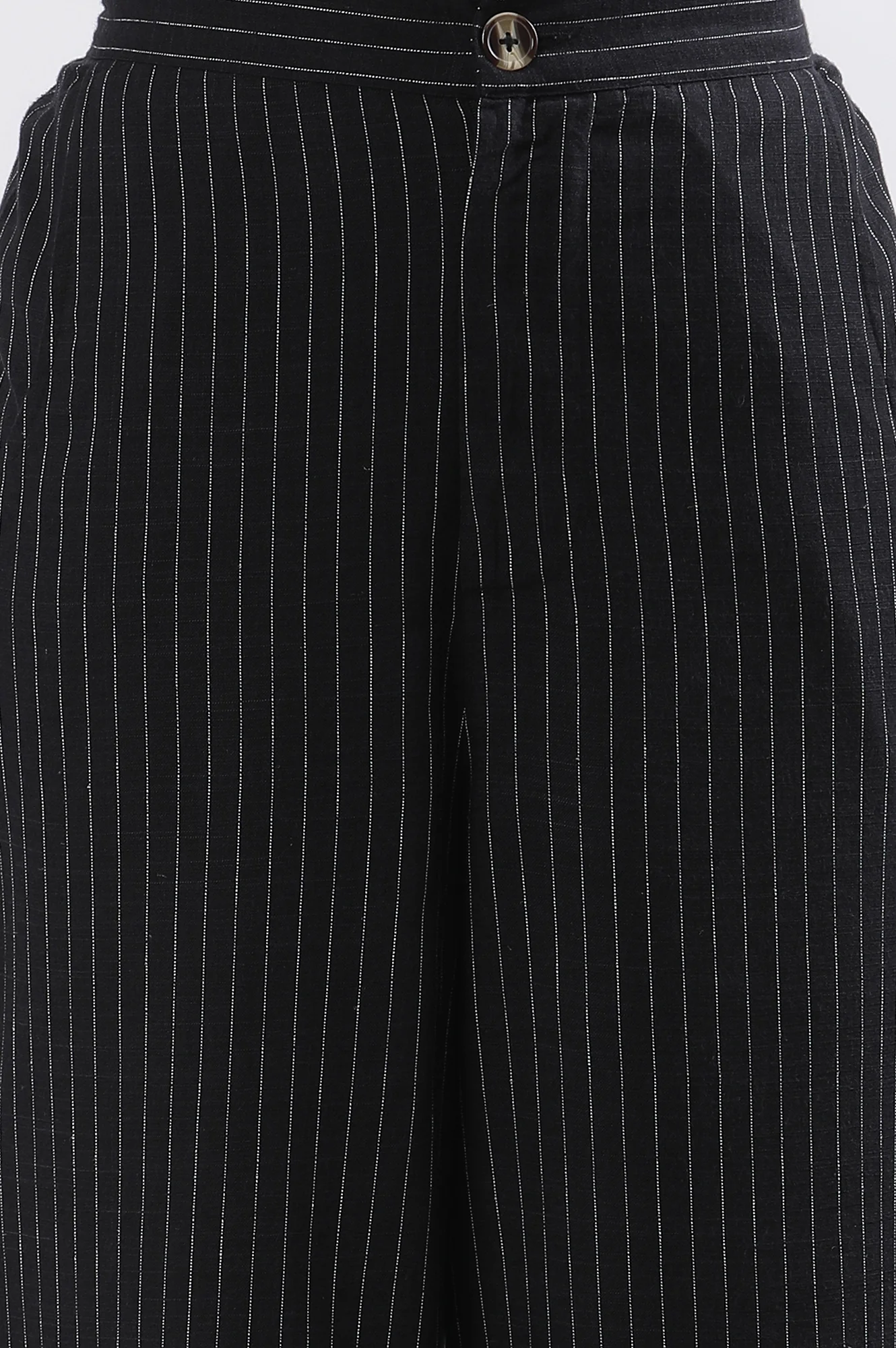 Black Stripe Casual Straight Trouser - Image 6