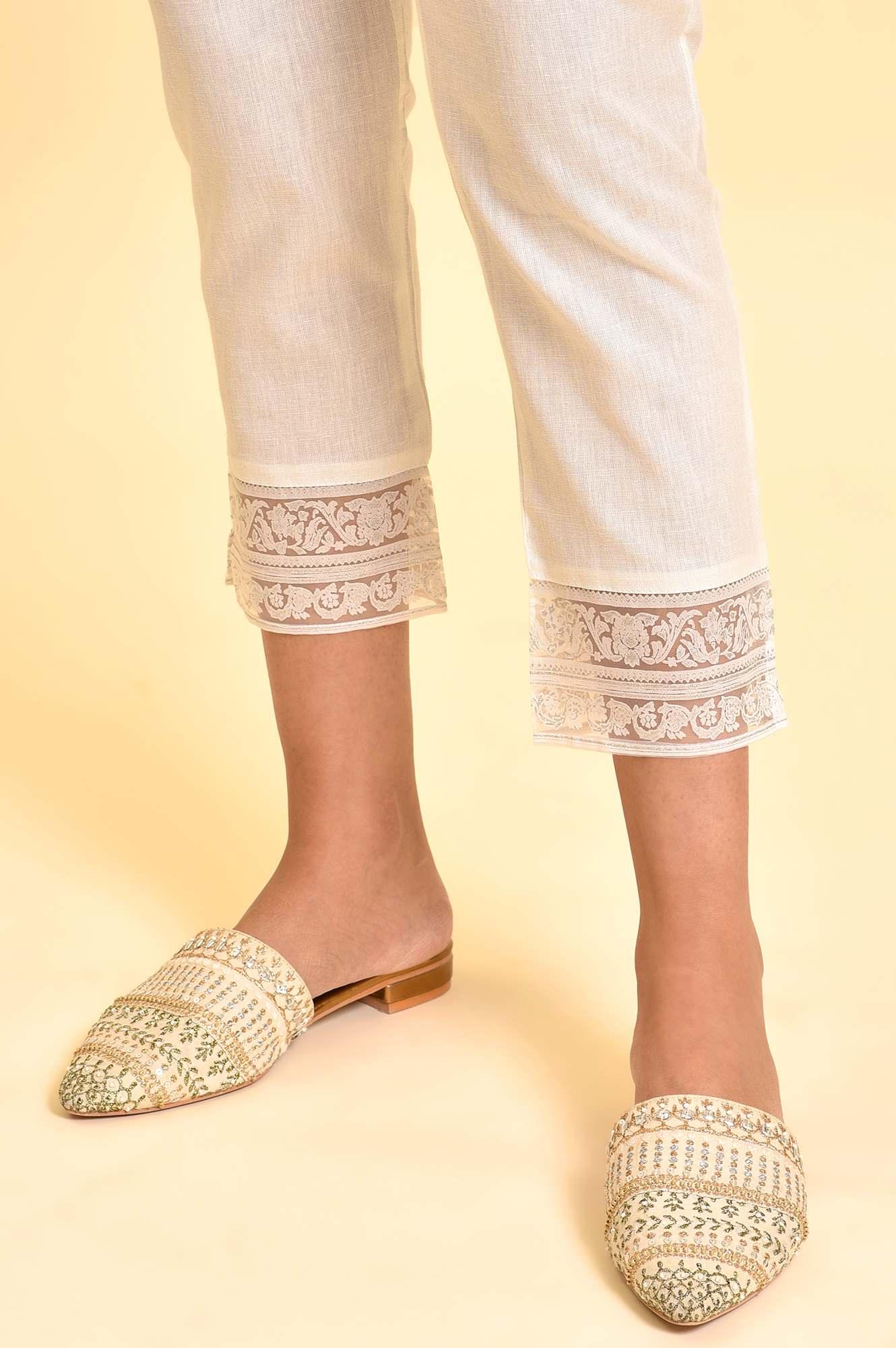 Skyway Blue Printed A-Line Kurta, Pants And Dupatta Set - Image 10