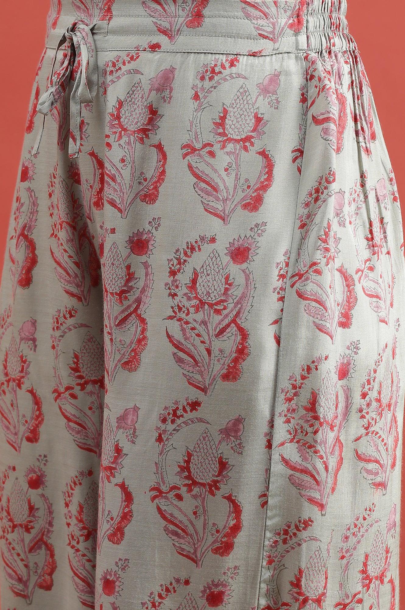 Smoke Green Printed Parallel Pants - Image 6
