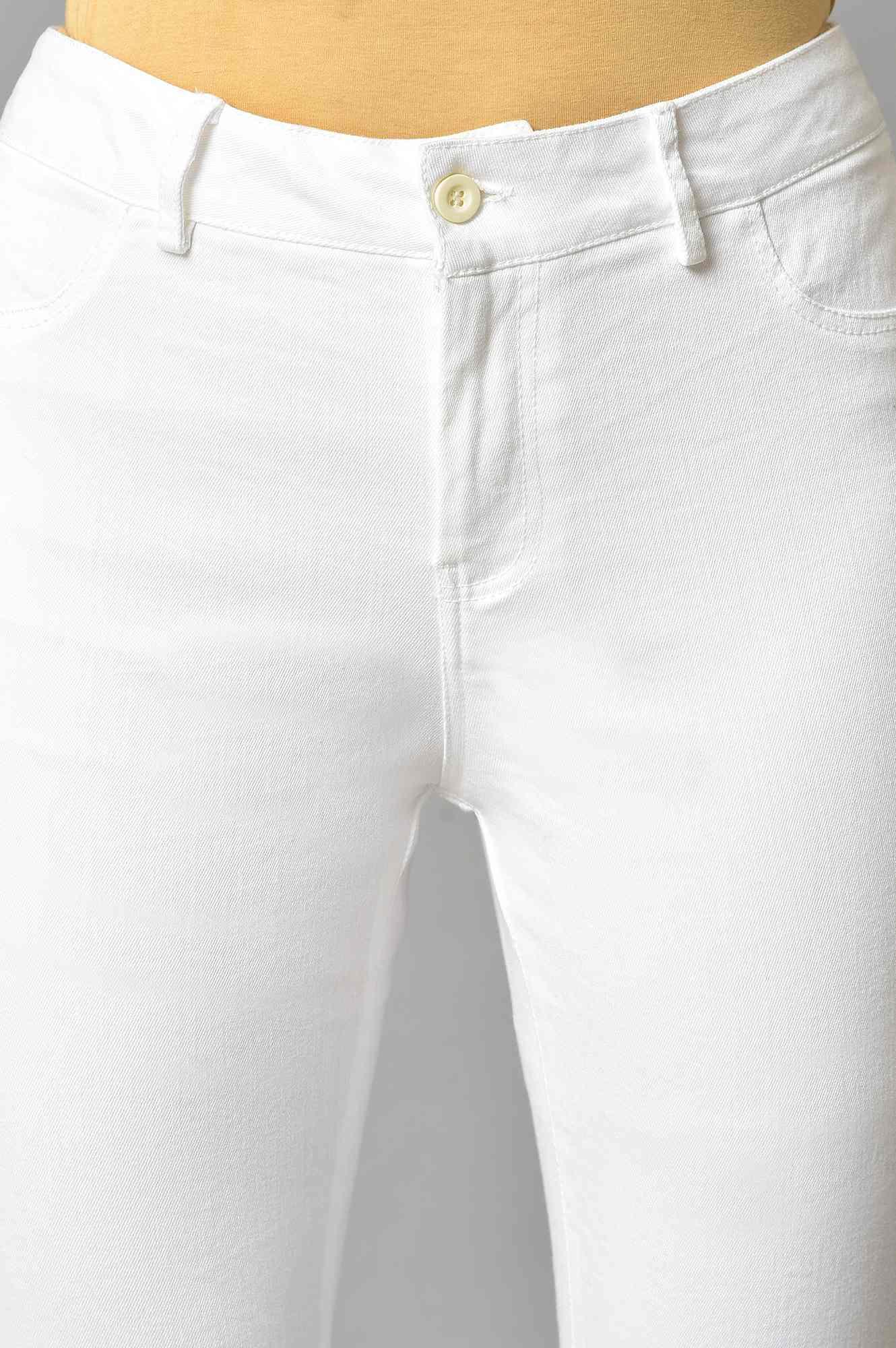 White Denim Casual Jeggings - Image 6
