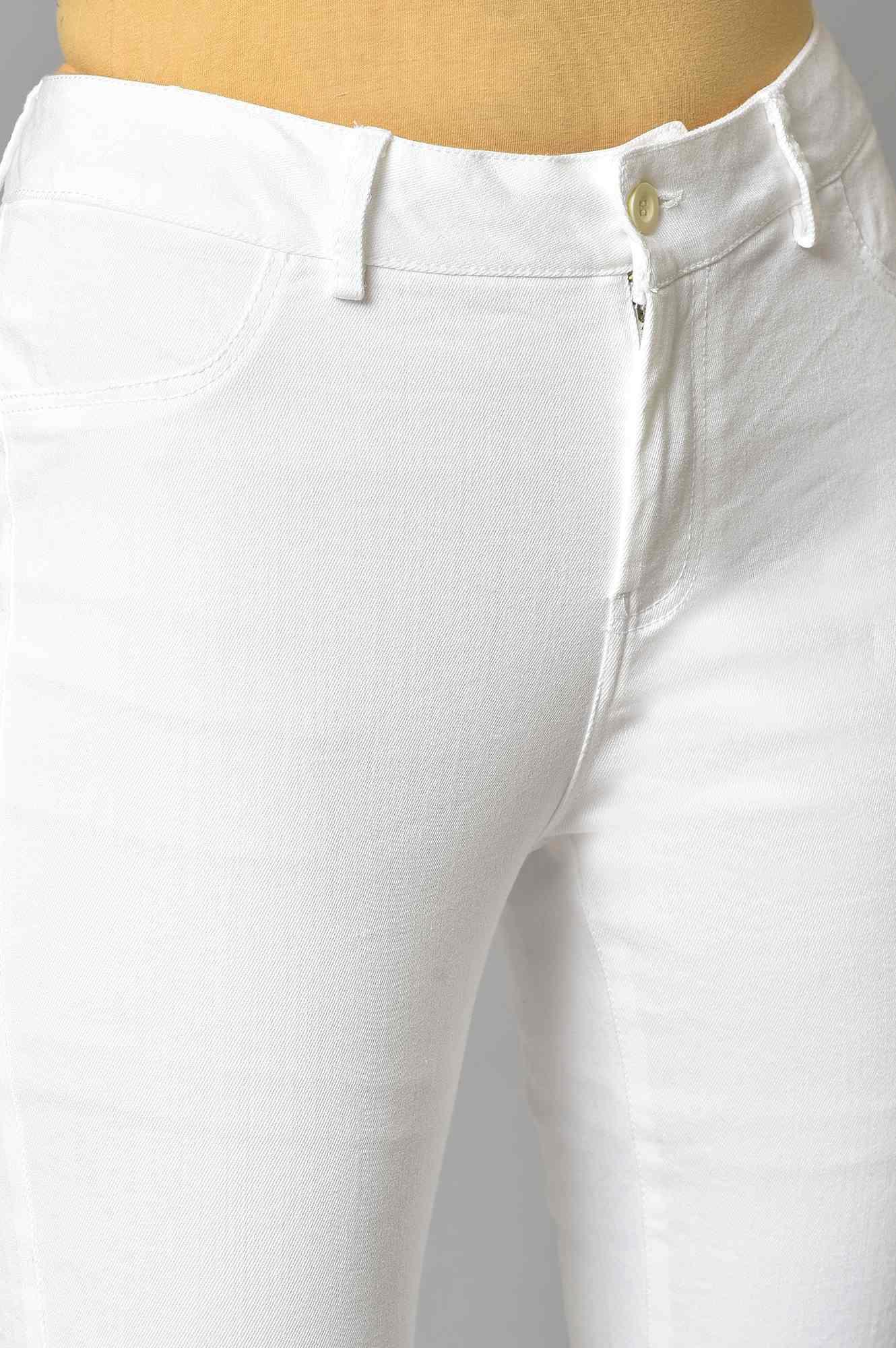 White Denim Casual Jeggings - Image 7