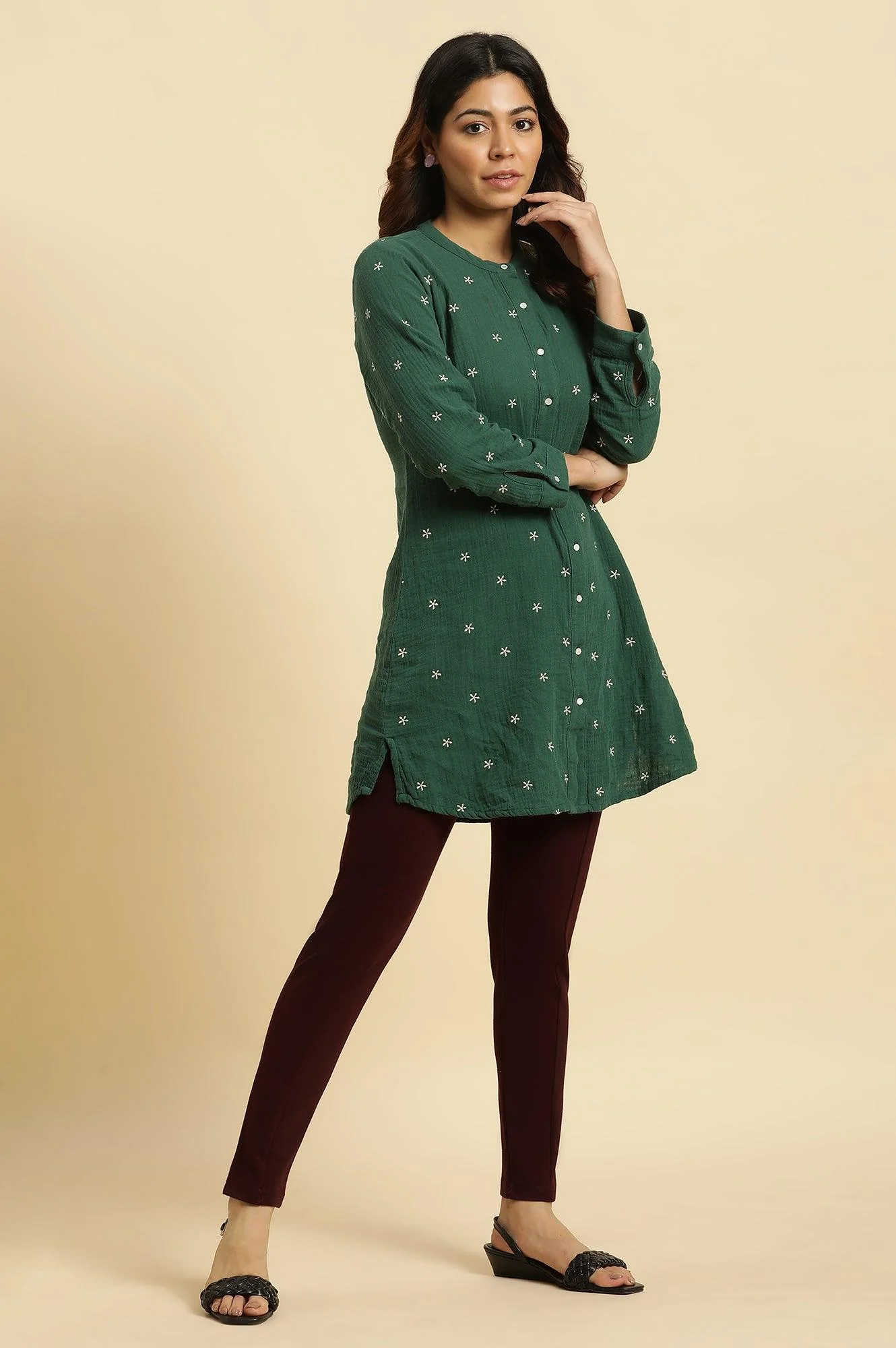 Wine Basic Western Wear Leggings - Image 5
