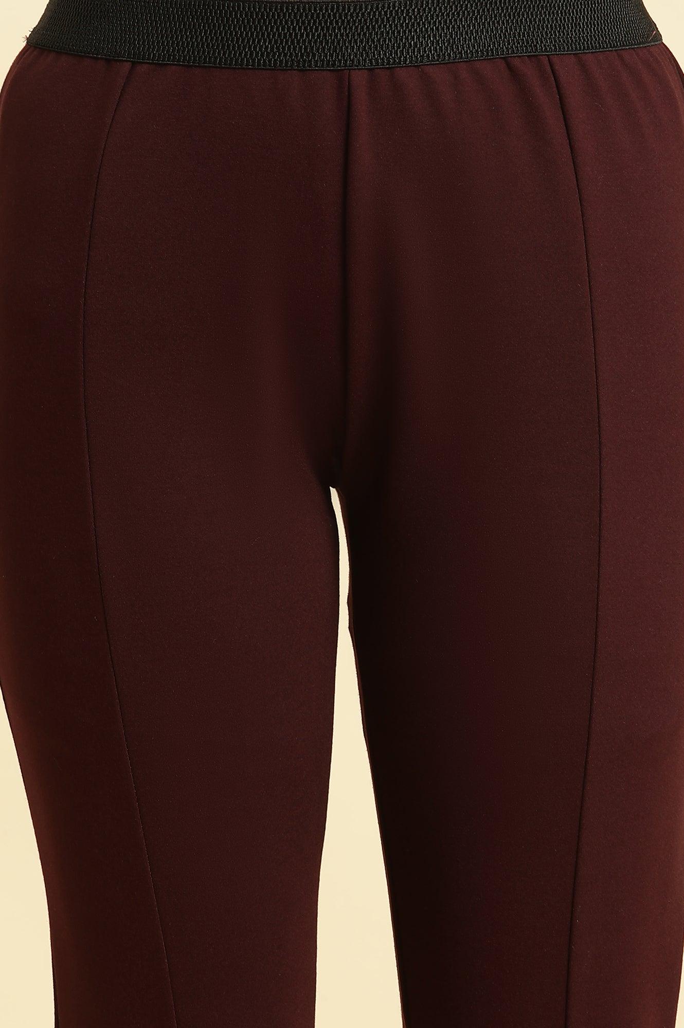 Wine Basic Western Wear Leggings - Image 6