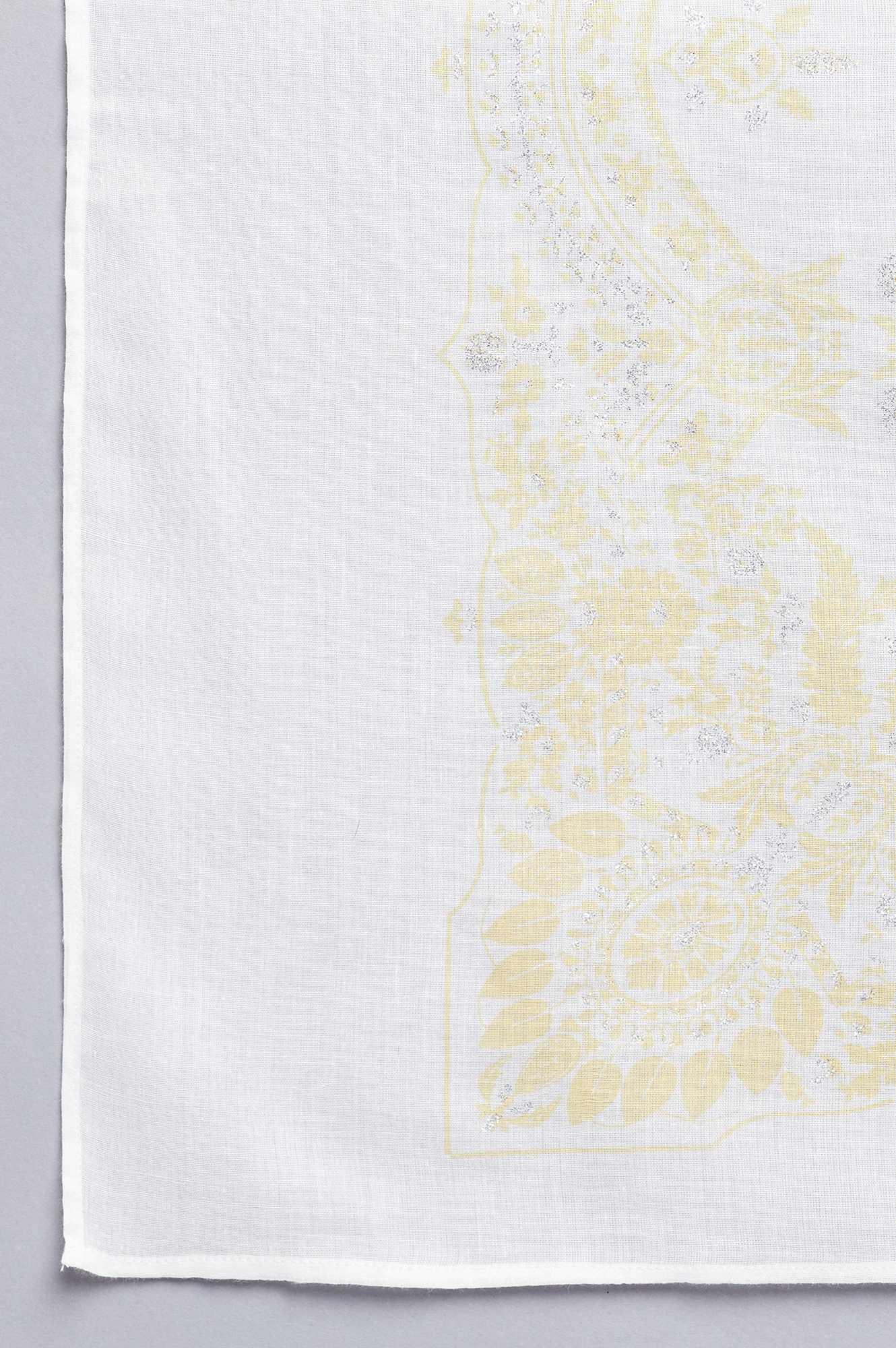 Yellow Embroidered kurta with Parallel Pants and Dupatta - Image 7