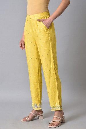 Yellow Plus Size Slim Pants - Image 3