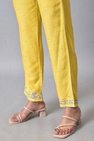 Yellow Plus Size Slim Pants - Image 8