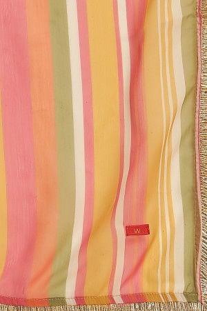 Yellow Printed Embroidered Kurta, Pants And Dupatta Set - Image 10