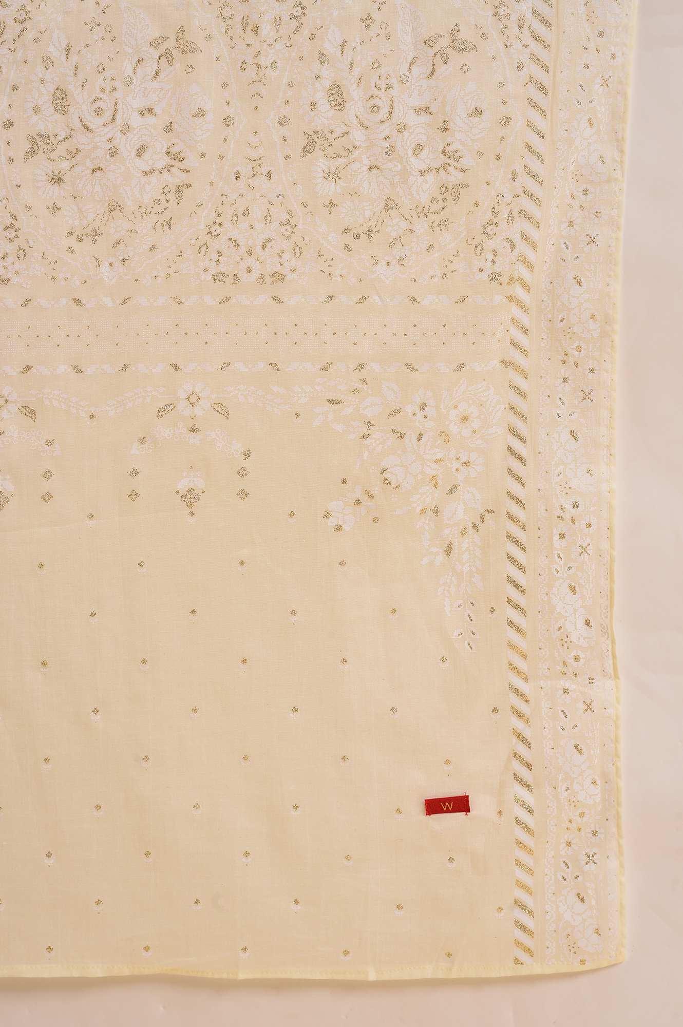 Yellow Printed kurta, Tights & Dupatta Set - Image 8